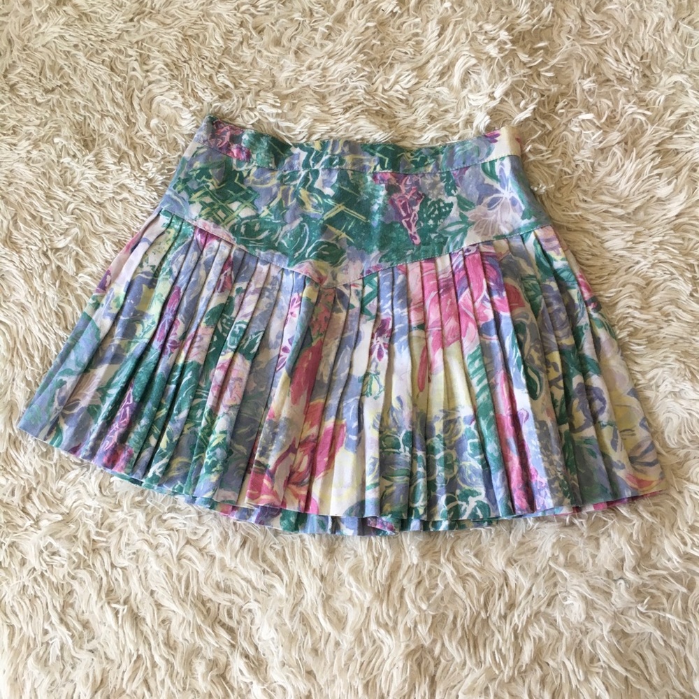 💐 Vintage Spring Pleated Skirt 💐